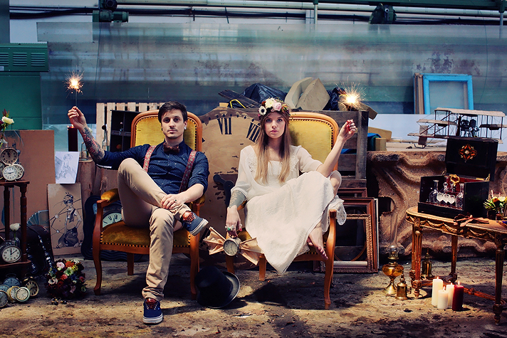 Shooting inspiration Steampunk - Madame Coquelicot - Poppy Figue Ambiance Bohème et Steampunk - Blog Mariage Madame C