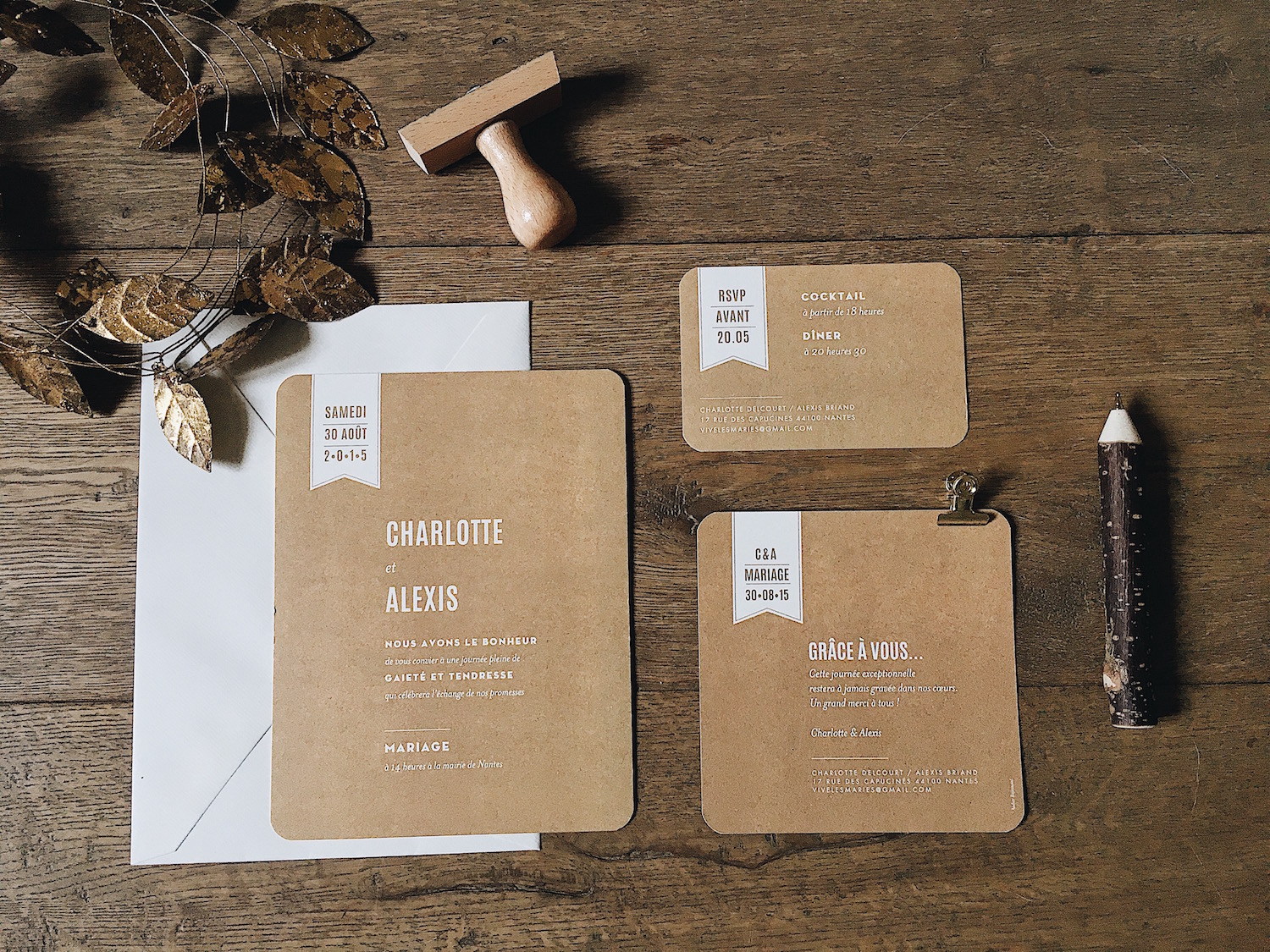 Faire-part Mariage - les conseils de l'atelier Rosemood