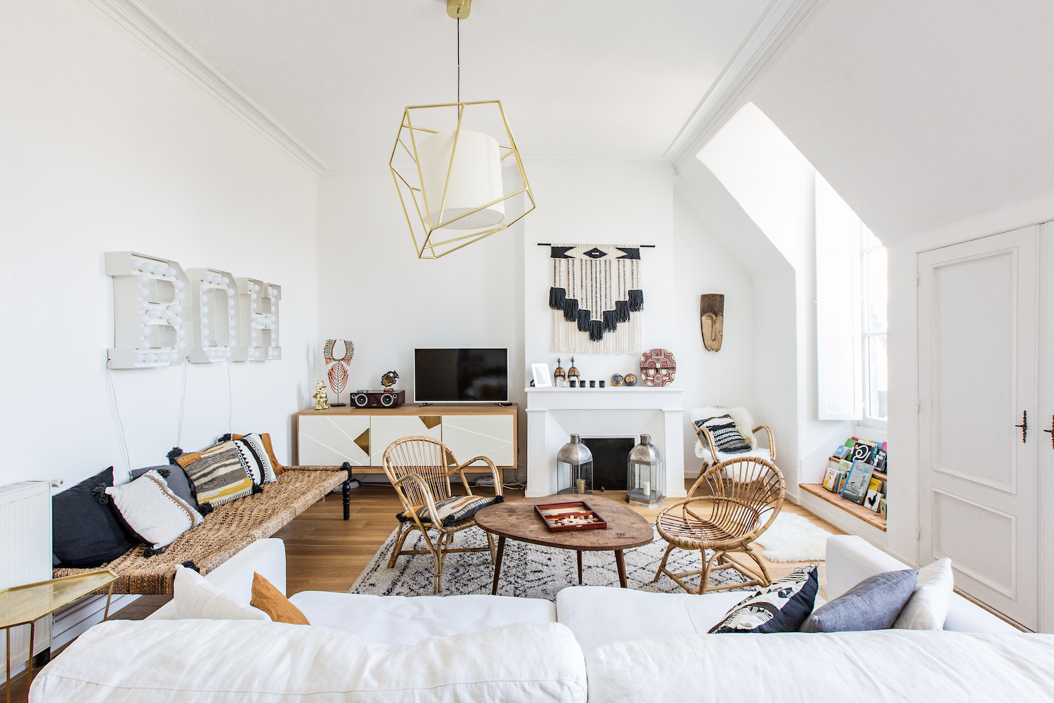 Un appartement haussmannien à Bordeaux aux influences bohèmes © BOH Decoration