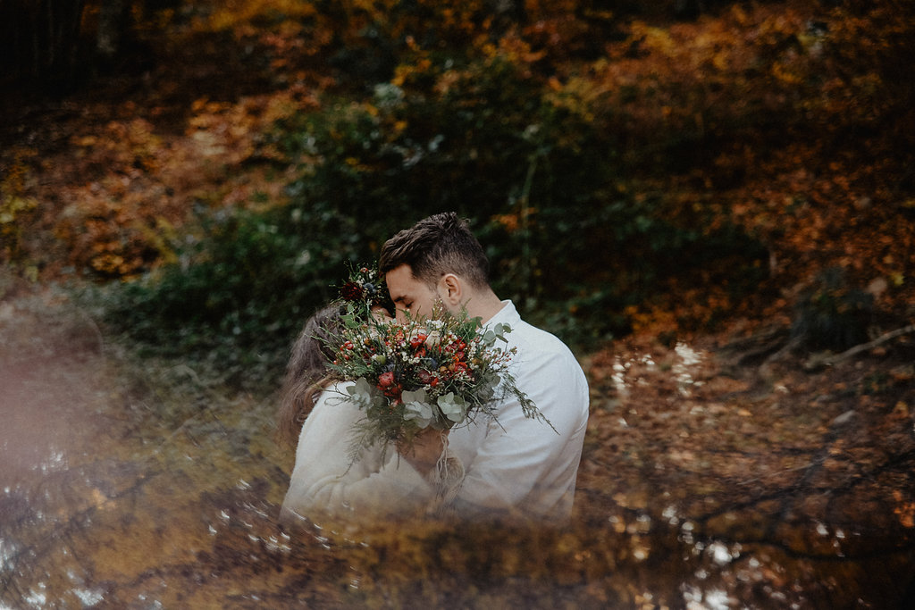 Shooting mariage champêtre aux couleurs naturelles