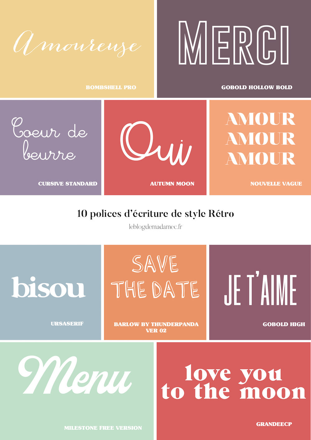 10 polices d'écriture de style Rétro pour votre mariage - Blog Mariage Madame C 10 polices d'écriture de style Rétro pour votre mariage - Blog Mariage Madame C