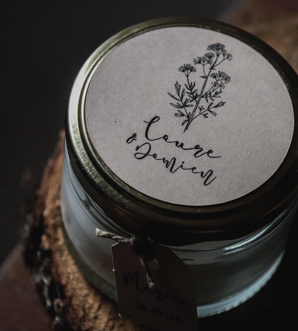 Bougie Cadeau d'invités mariage