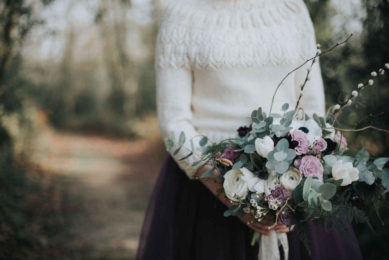 Mariage d'hiver en violet // Crédit - Vivien Malagnat