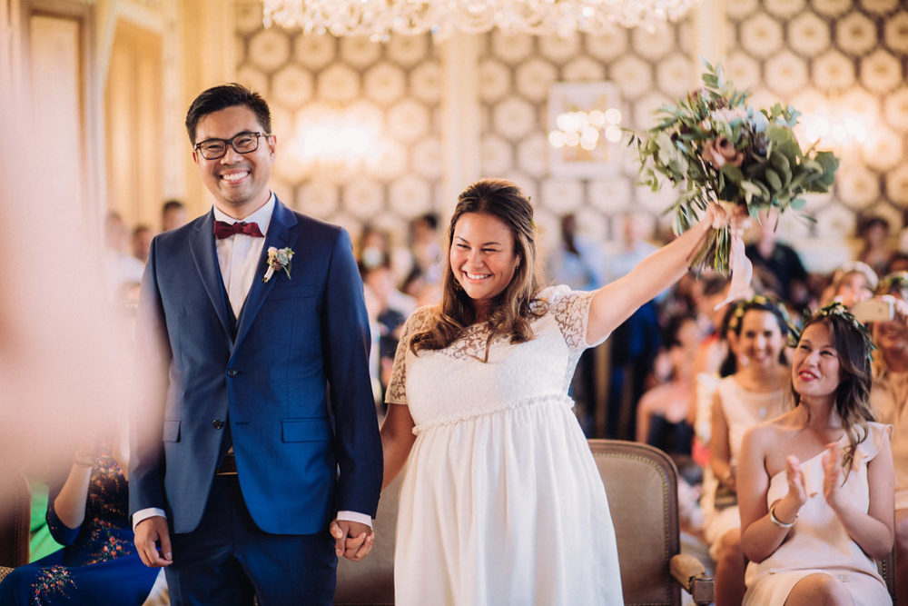 Mariage tropicool sur une péniche parisienne - Jade + Olivier - Blog Mariage Madame C