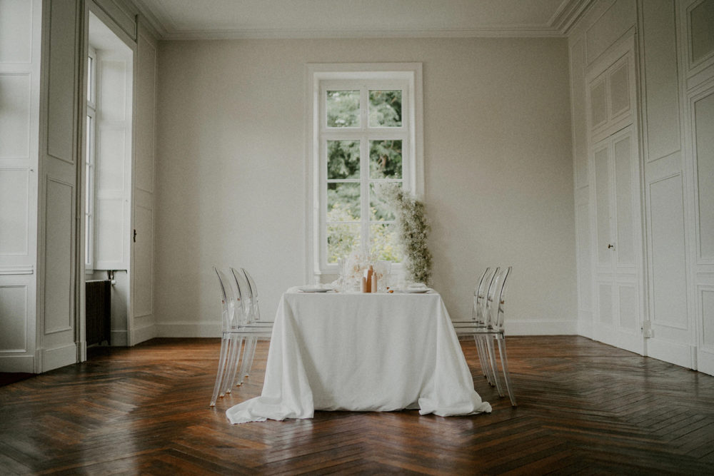 Mariage minimaliste et raffinée au Château