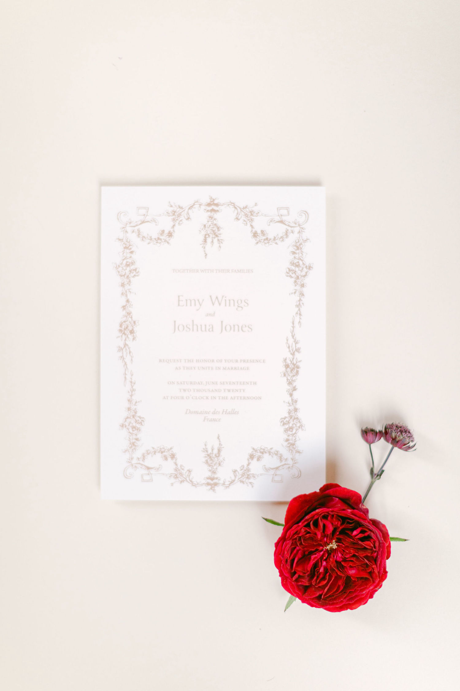 Elopement romantique au Domaine des Halles // Crédit - Gigi Fine art