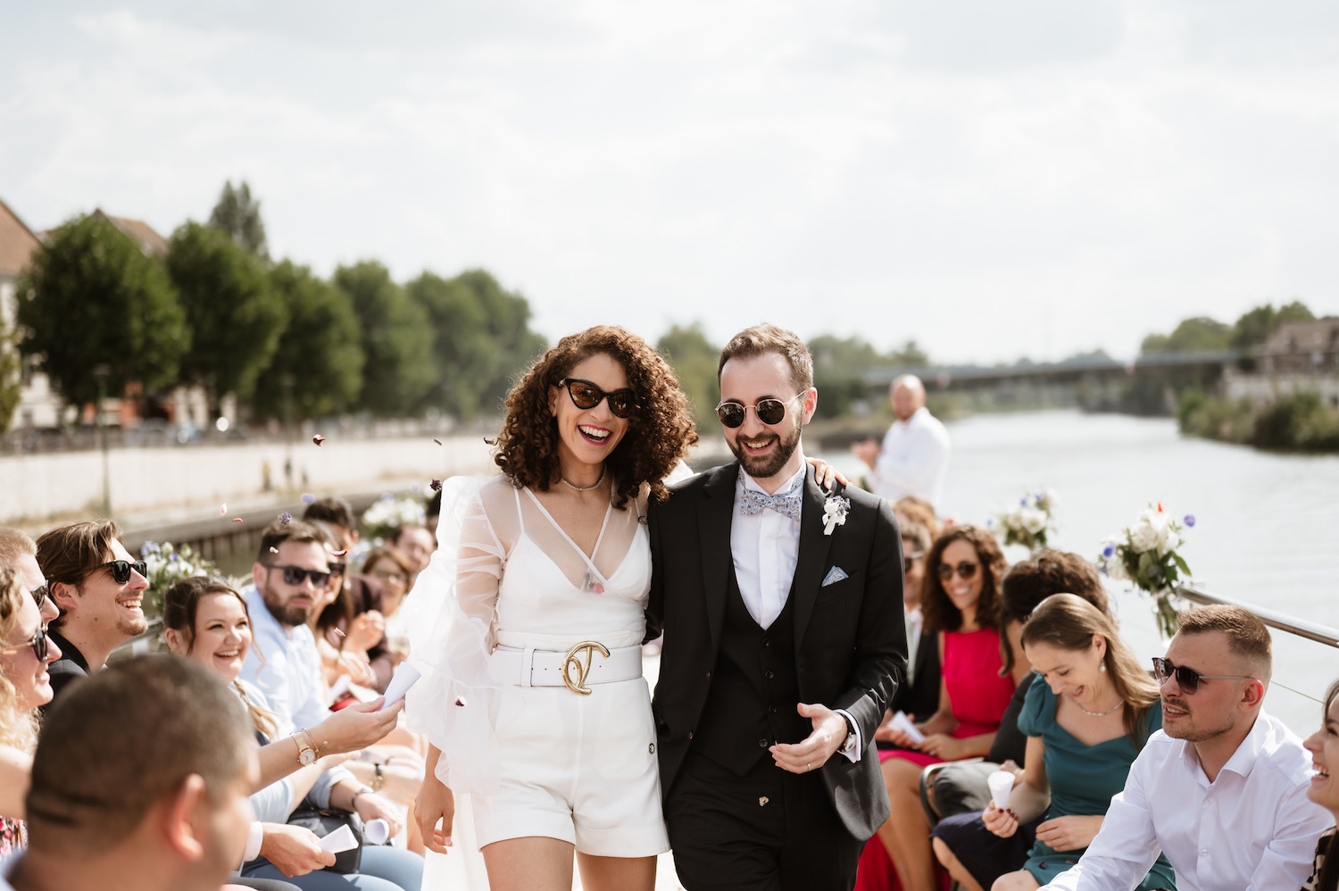Urban wedding in Lille on a barge - Sawssen + Samuel - Madame C Wedding Blog