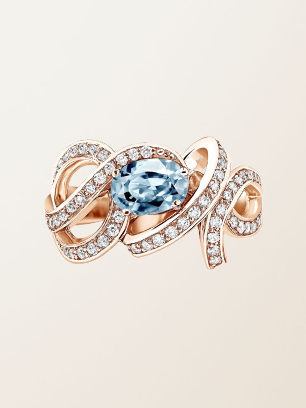 Bague Olympia Or rose et diamants Gemmyo