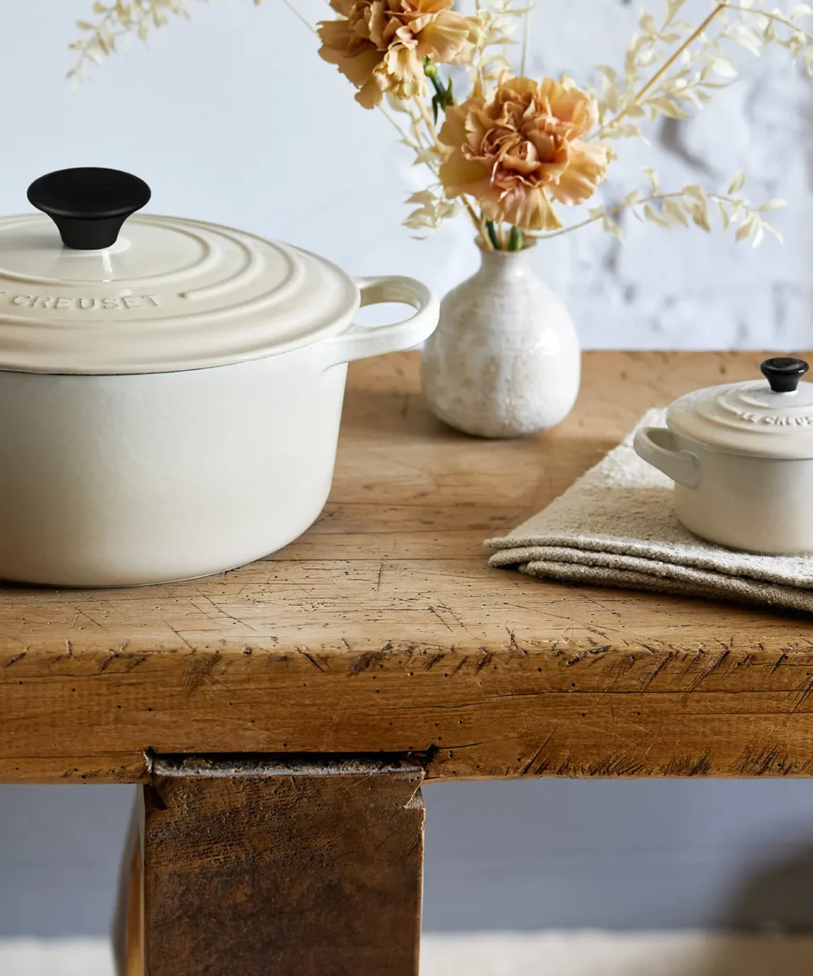 Cocotte ronde meringue Le Creuset