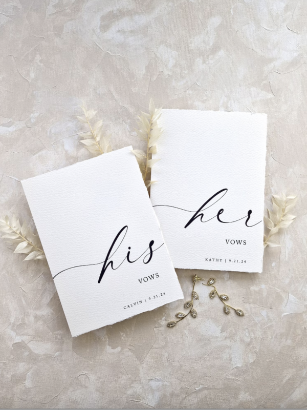 Livrets de voeux personnalisés Pioro Wedding