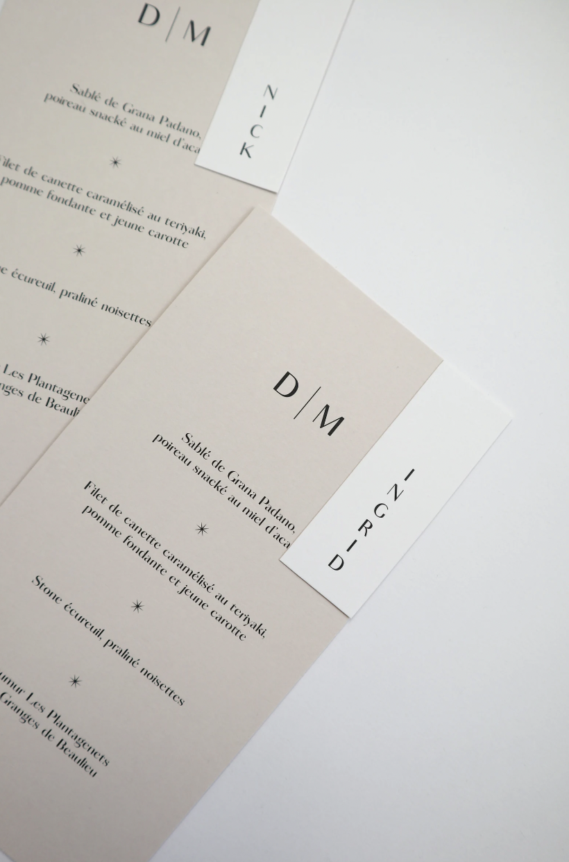 Two Made One - Menu de mariage moderne - Blog Mariage Madame C Menu de mariage moderne Two Made One