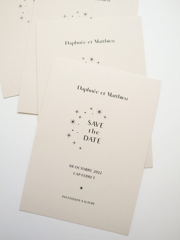 Save the date lune et étoiles Two Made One