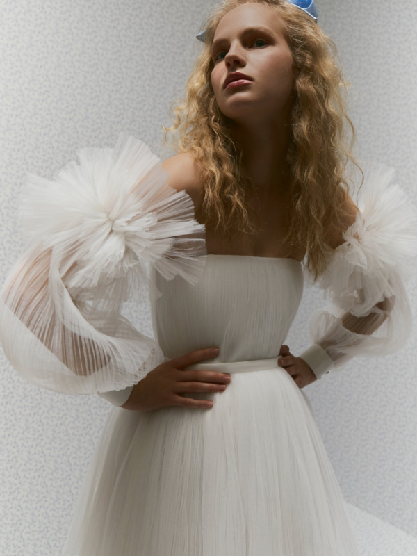 Mini robe de mariée en tulle plissé Have Dress