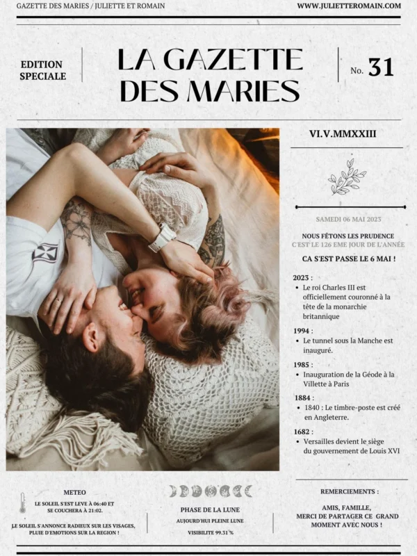 La Gazette des Mariés La fabrique des jolis mots