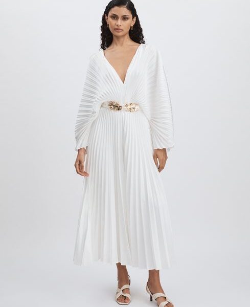 Robe de mariée plissée Reiss
