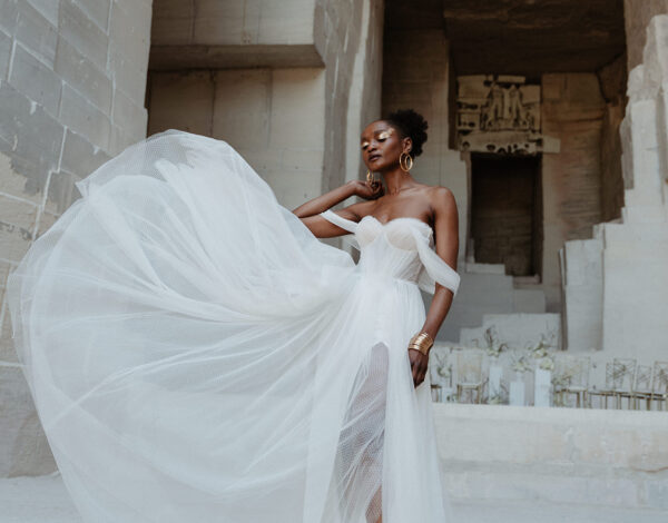 Mariage Couture aux Carrières des Lumières © Sidonie Vidal