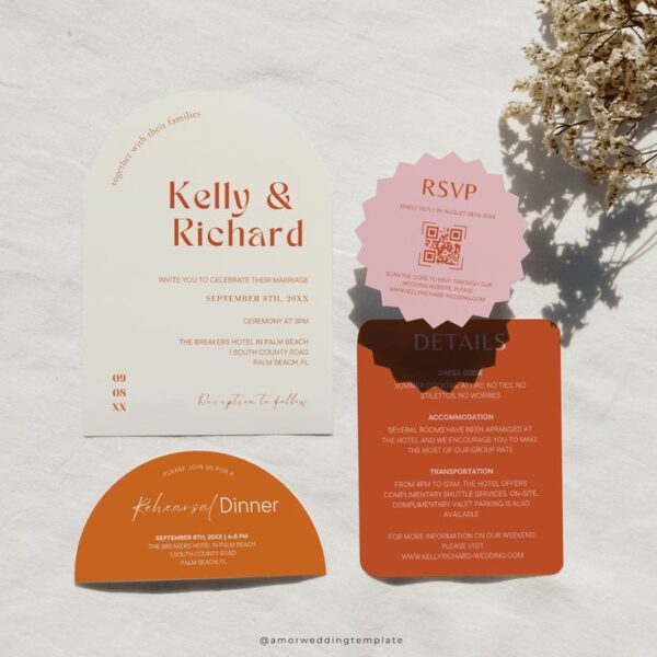 Faire-part de mariage Arche à personnaliser