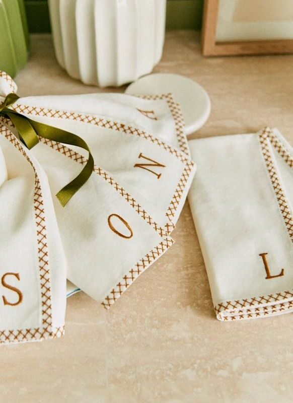 Serviette monogramme Les Composantes