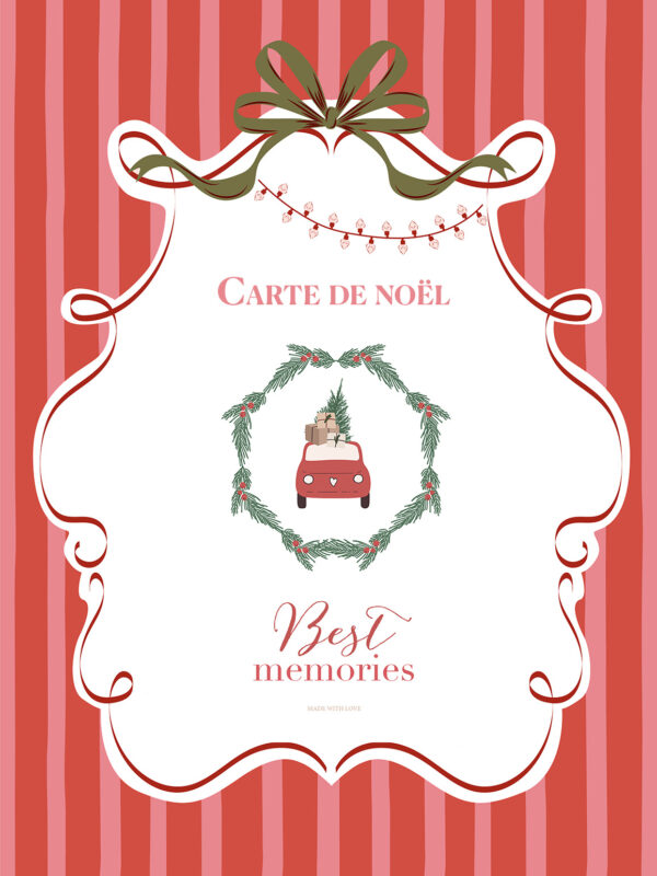 Carte de noël Best Memories à imprimer