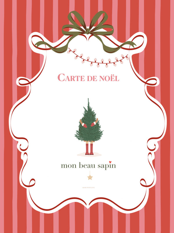 Carte de noël Mon beau Sapin à imprimer