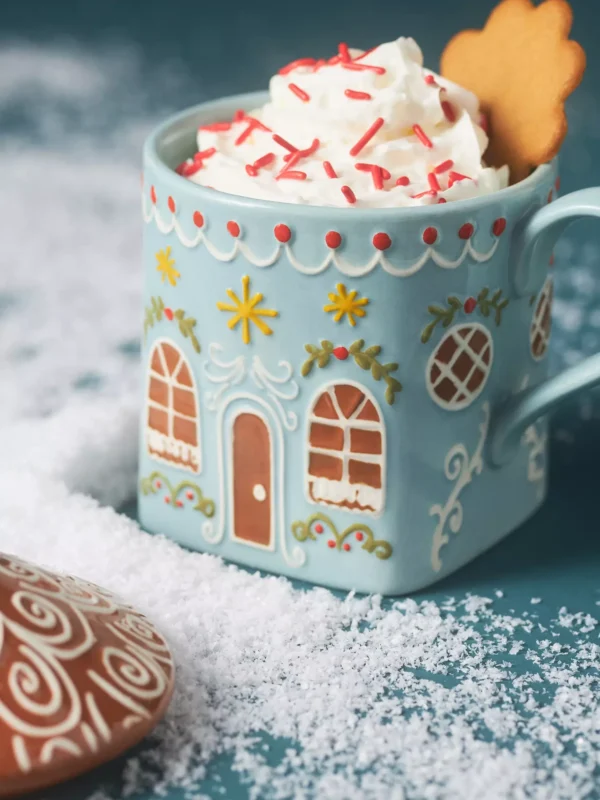 Tasse de noël : Maison en pain d'épices