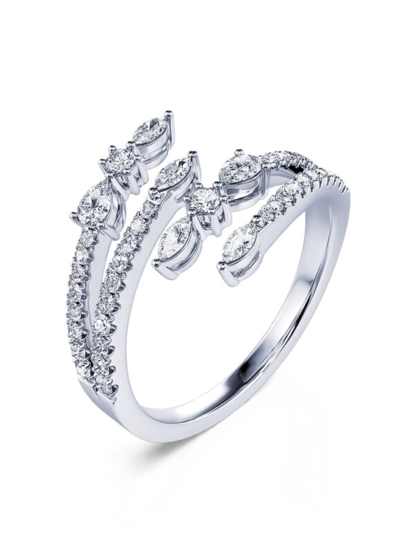 Glitter - Blog Mariage Madame C Bague serpent Poppy en diamants et or blanc Zeina