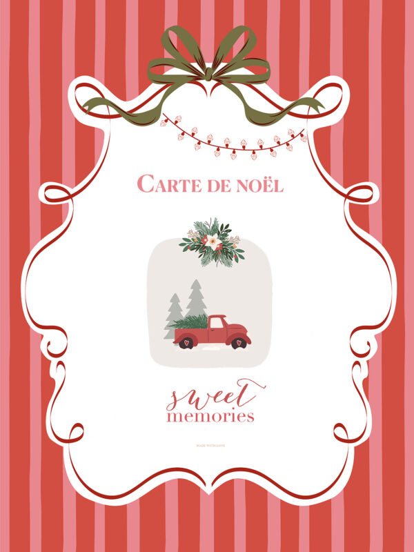 Carte de noël Sweet Memories à imprimer