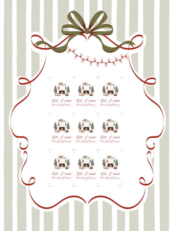 Étiquette de Noël All I want for Christmas à imprimer © LBMC DESIGN
