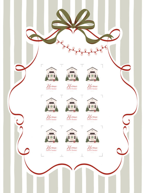 Étiquette de Noël Home Sweet Home à imprimer © LBMC Design