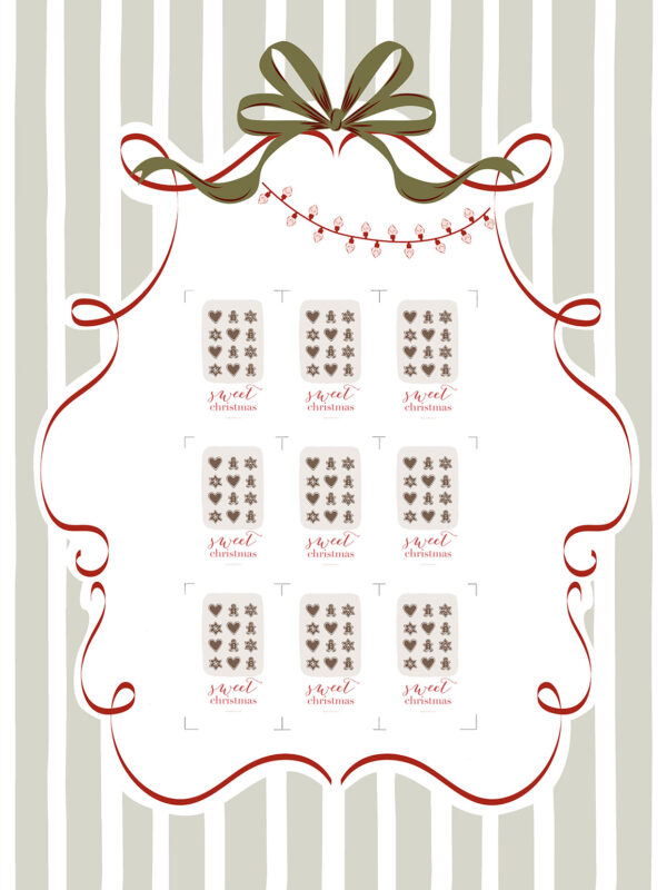 Étiquette de Noël Sweet Christmas à imprimer © LBMC DESIGN