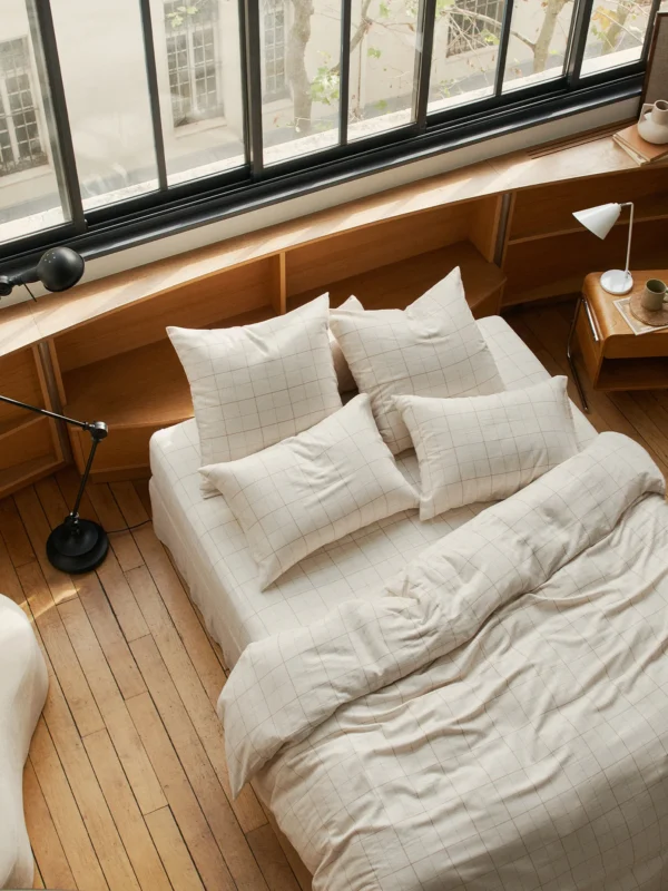 Parure Flanelle de coton à carreaux Bonsoirs