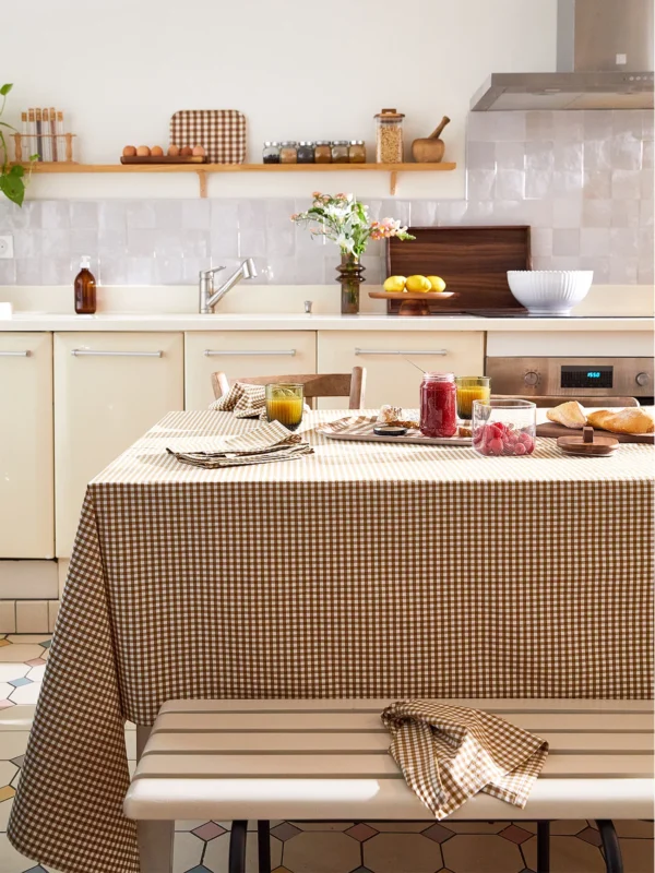 Nappe vichy curry Cyrillus Maison