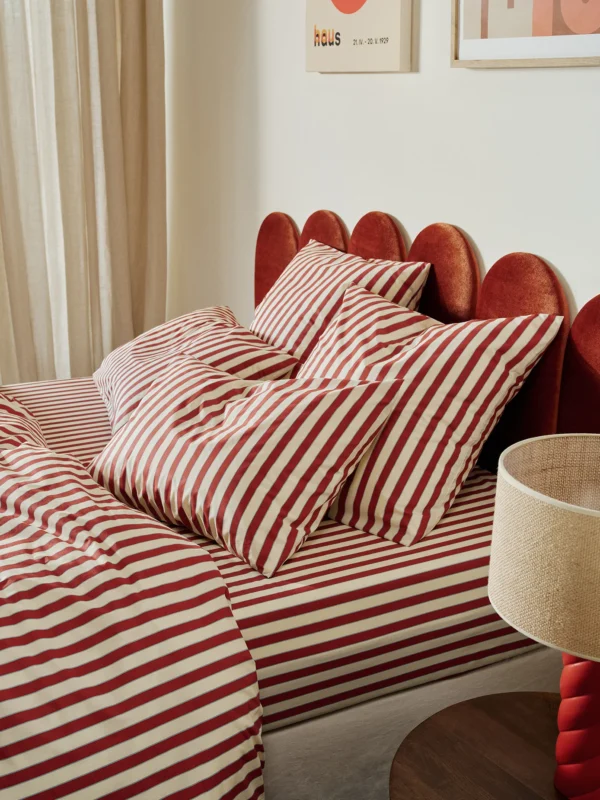 Parure Rayure Club rouge Bonsoirs