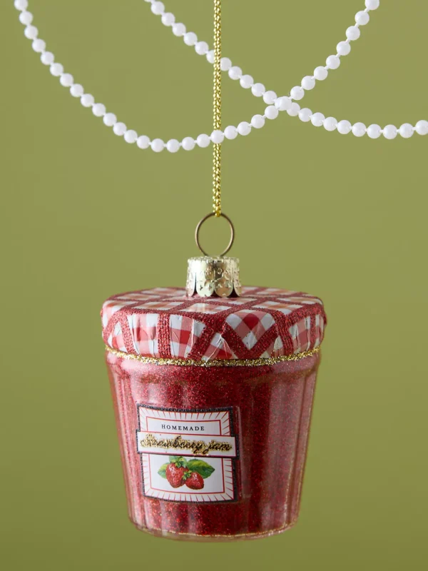 Ornement en verre pot de confiture Anthropologie