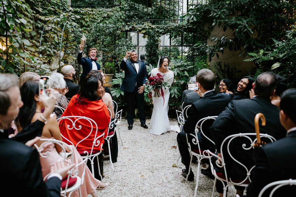 Mariage intime à Paris à l'Hôtel Particulier Montmartre © The Parisian