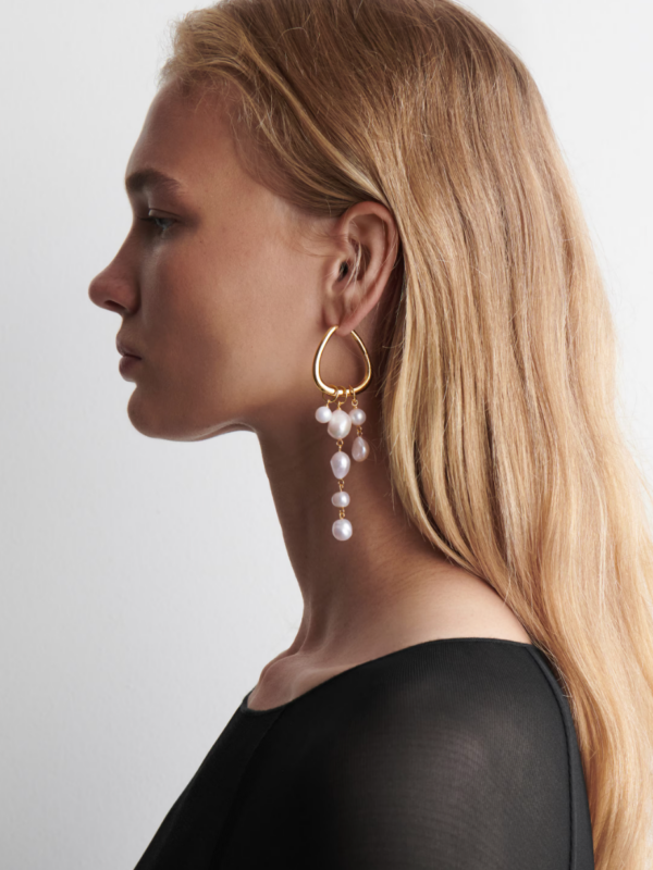 Boucles asymétriques perlées Cos