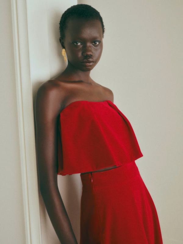 Top Lissi Velours Rouge Sézane