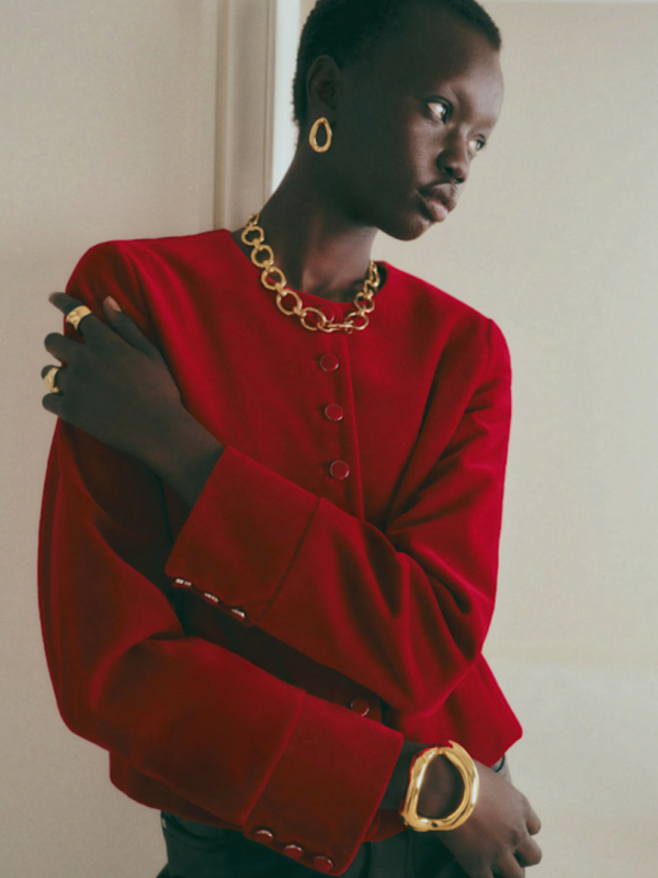 Veste Marlys Velours Rouge Sézane