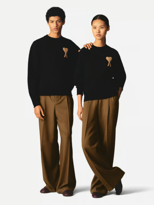 Sweatshirt ami de coeur en coton unisexe Ami Paris