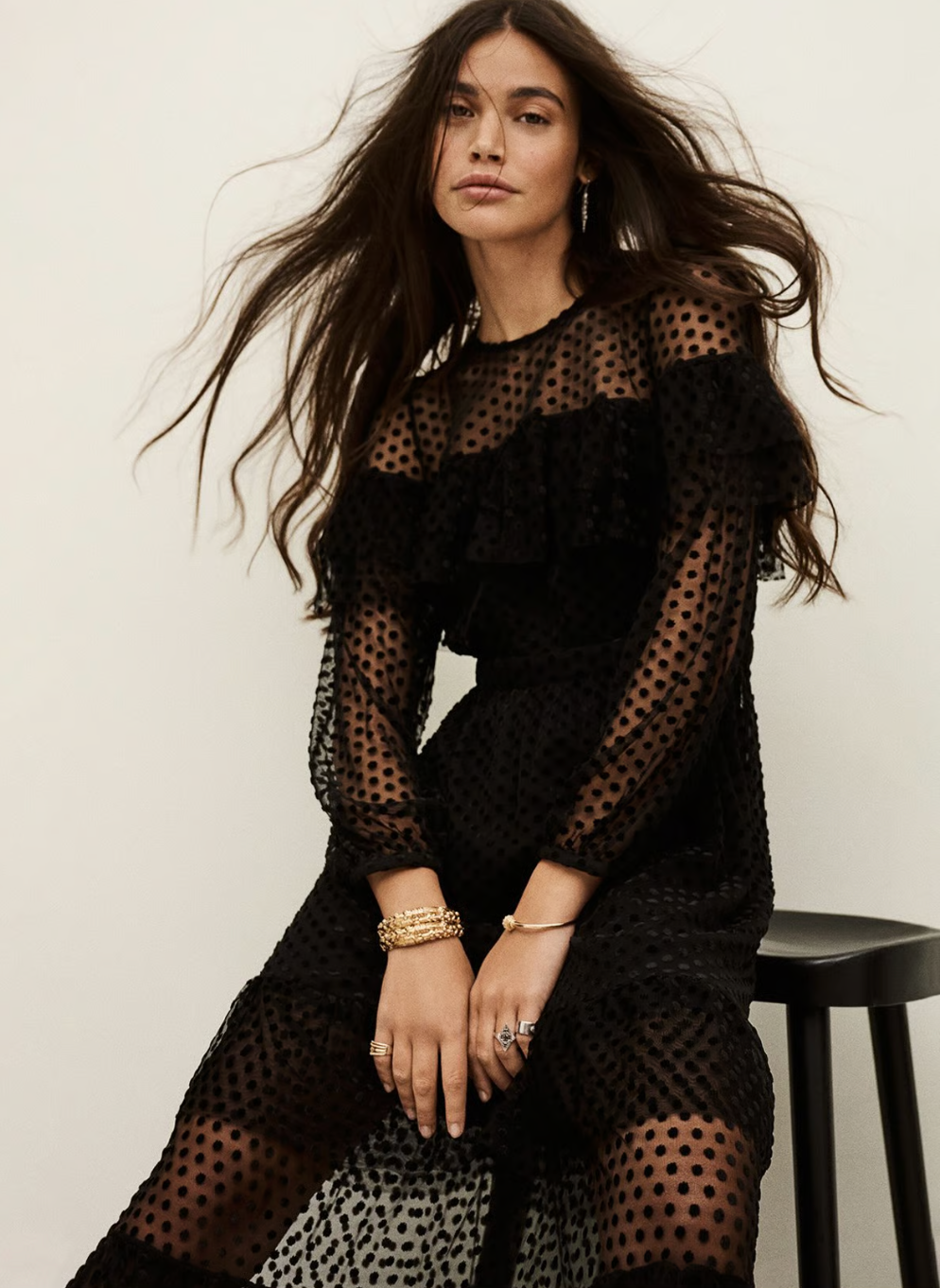 Robe longue à pois Rita BA&SH