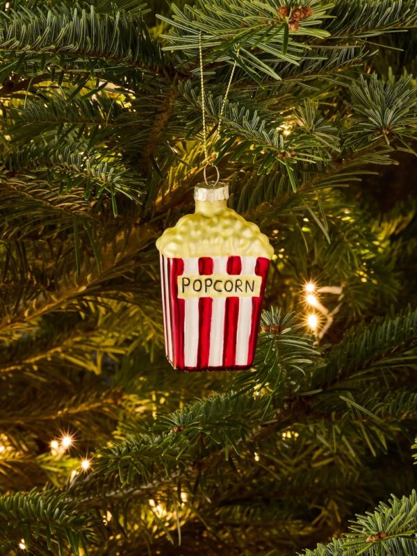 Ornement popcorn en verre Monoprix