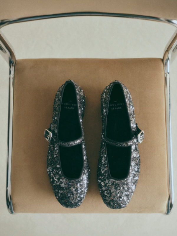 Tenue d'invitée - Blog Mariage Madame C Ballerines Low Valentin sequins Sezane
