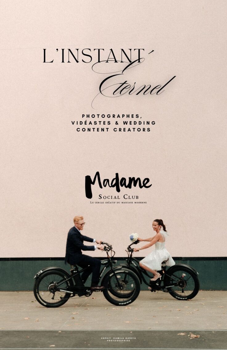 Photographes de mariage, vidéastes et wedding content creators