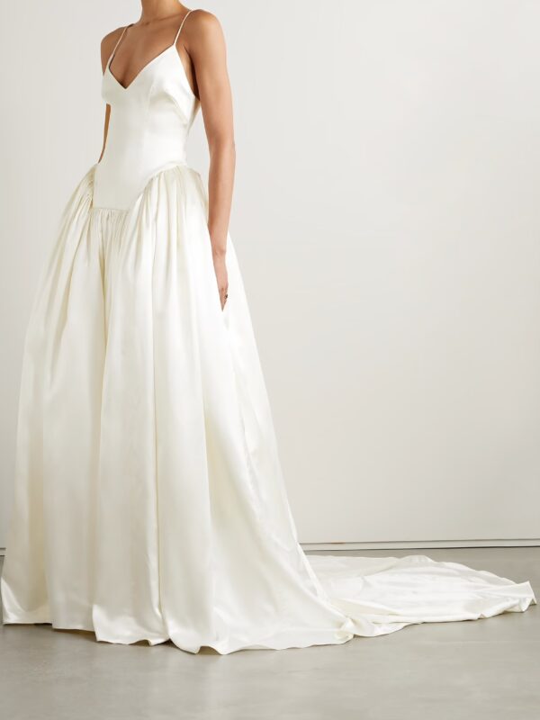 Robe de mariée en satin de laine et de soie Nina Danielle Frankel