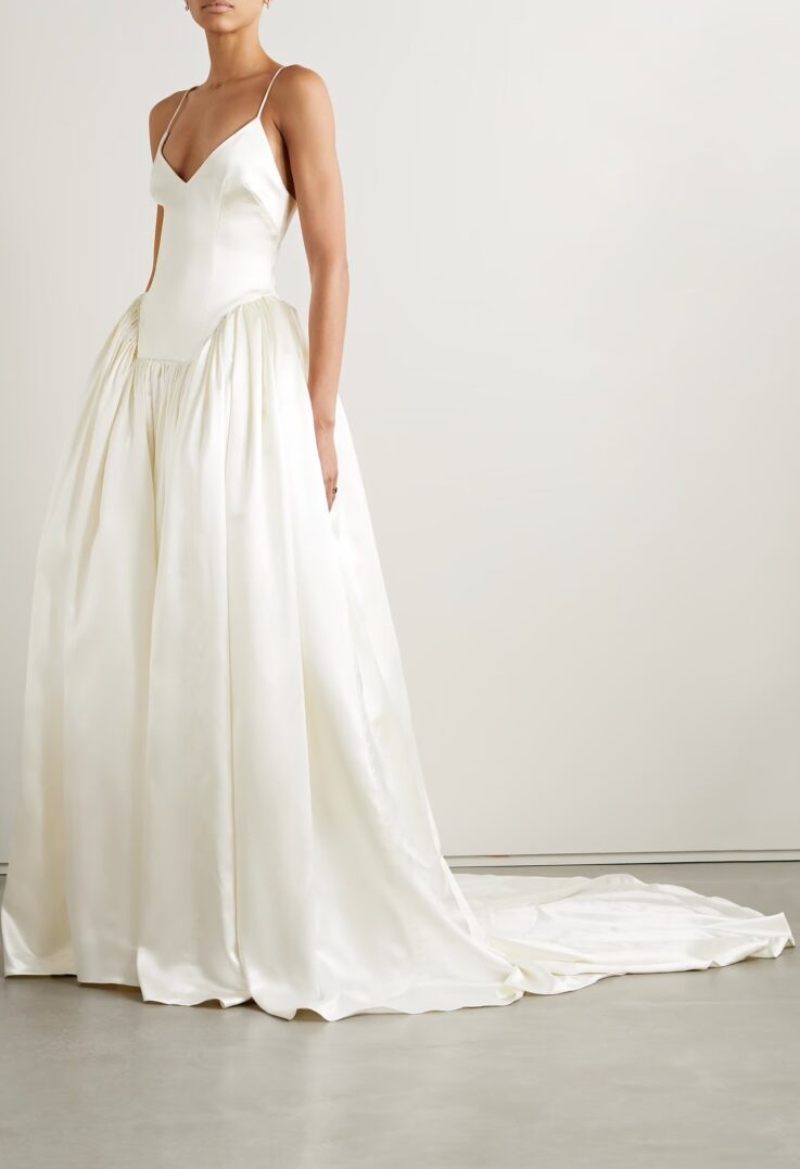 Robe de mariée en satin de laine et de soie Nina Danielle Frankel