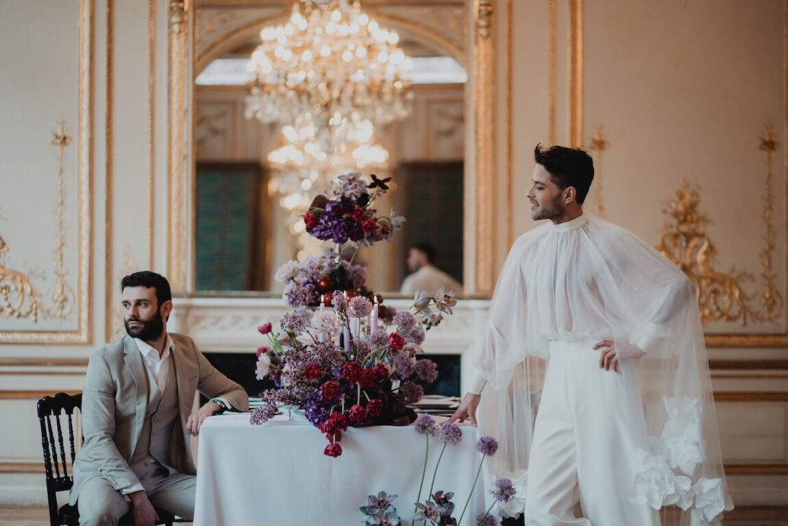 Mariage moderne et inclusif : une inspiration élégante à la Galerie Bourbon © Margot Duquesne