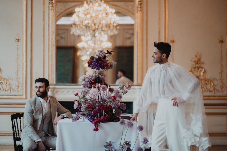 Mariage moderne et inclusif : une inspiration élégante à la Galerie Bourbon © Margot Duquesne