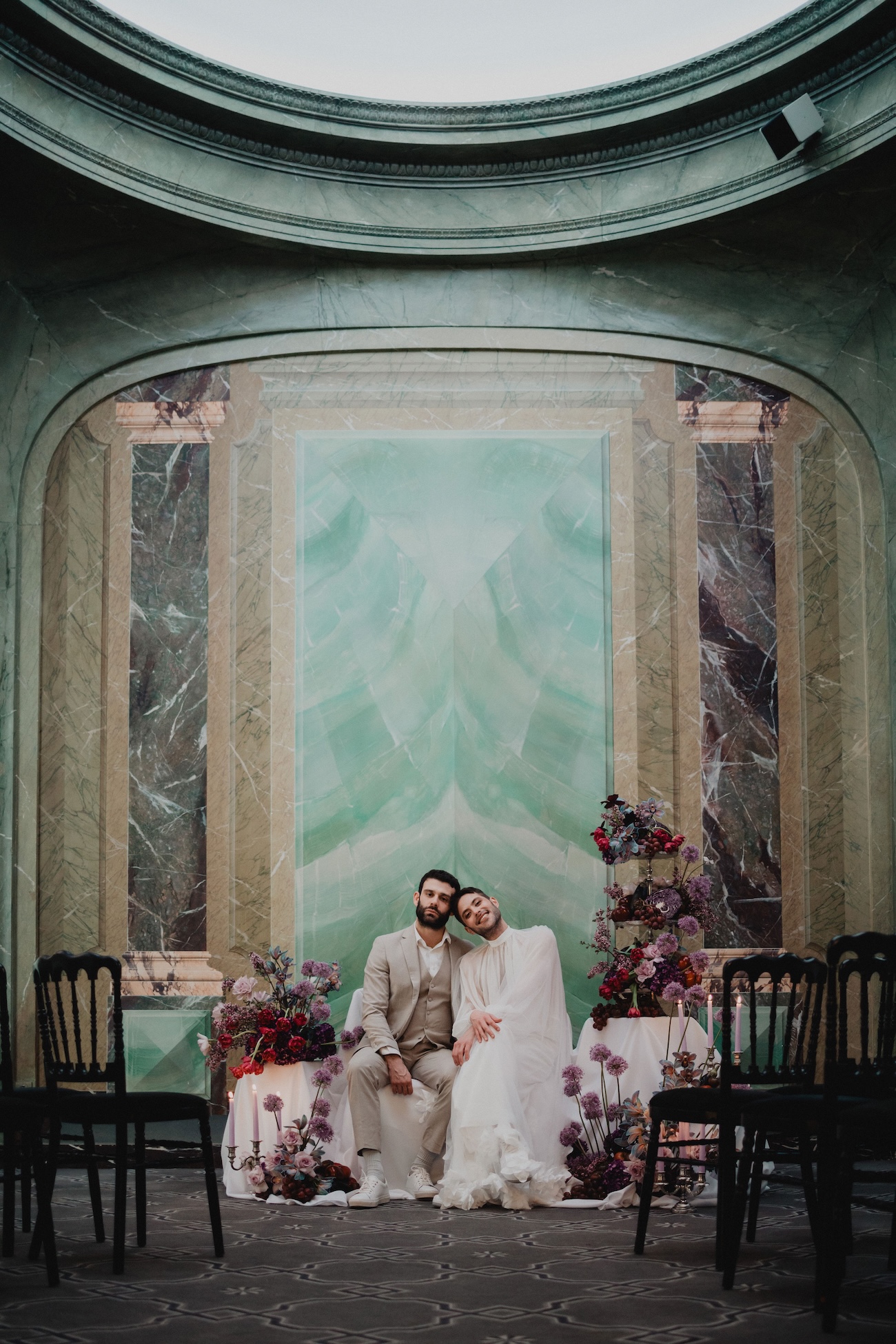 Mariage moderne et inclusif : une inspiration élégante à la Galerie Bourbon © Margot Duquesne