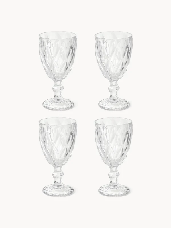 Verres à vin avec embossage décoratif Colorado Westwing