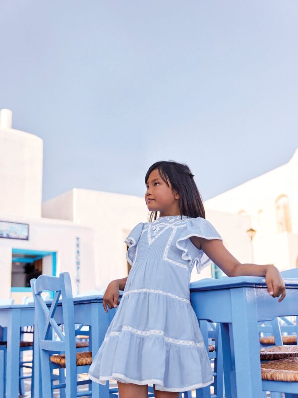 Robe Azur coton dentelle Tartine et Chocolat